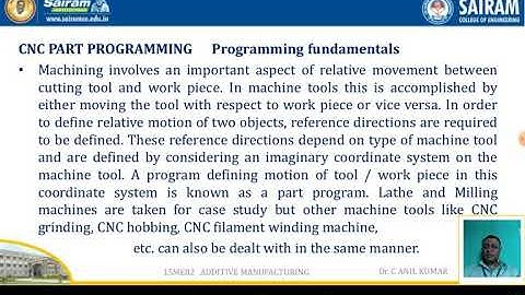 Lecture Video_15ME82_Module5 CNC Part Programming _Dr C Anil Kumar