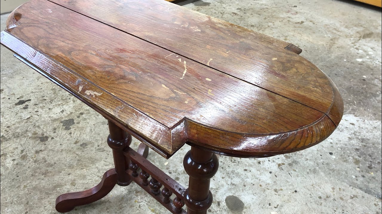 Solid Wood Furniture Restoration. Oak table restoration. YouTube
