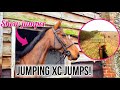 HOUND EXERCISE WITH A SHOW JUMPER 😱| Hat Cam XC Jumping | Footluce Eventing