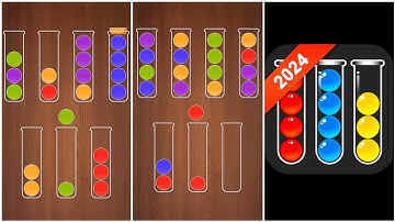 Ball Sort Color Woody Gameplay , Android Games ios Walkthrough Simulator Think Brain Puzzle