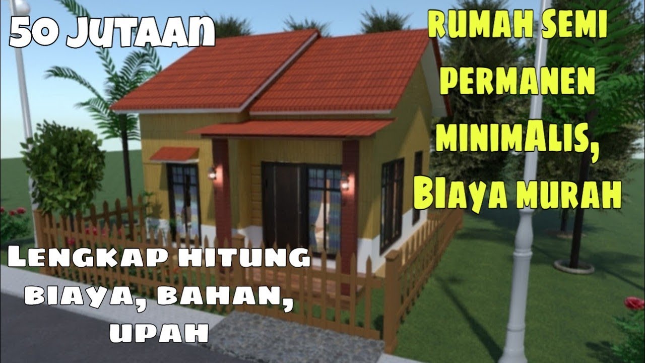  Desain  rumah  minimalis Semi permanen 6x6 meter Sederhana 