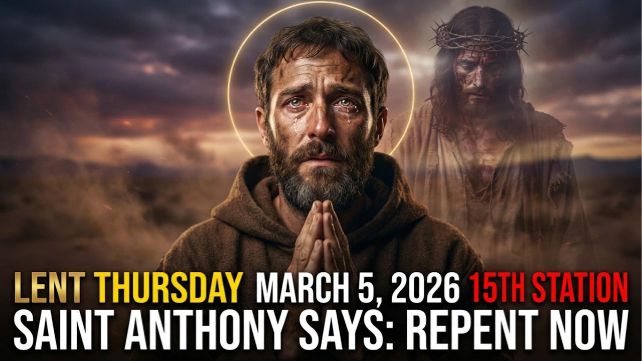 TODAY MARCH 5 AT THE 15TH STATION OF LENT SAINT ANTHONY SAYS: Repent now