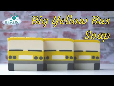 Big Yellow Bus cold process soap making tutorial