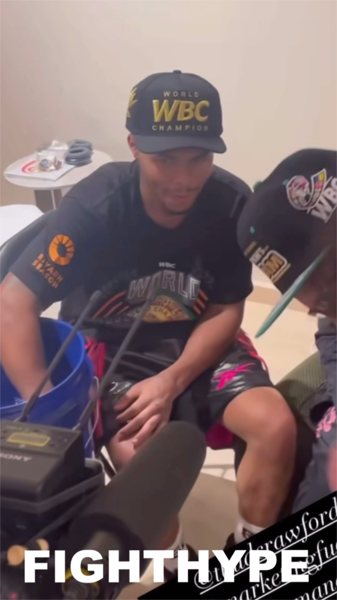 Shakur Stevenson ICING INJURED HAND after DROPPING \u0026 BEATING Josh Padley