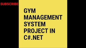 Gym Management System Project in C#.Net || C#.net projects || c#.net windows application projects