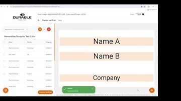 DURAPRINT® | Transfer labelling to the template