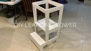 Making a toddler learning tower helper stand 