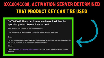 How to Fix 0xC004C008 Activation server determined that product key can