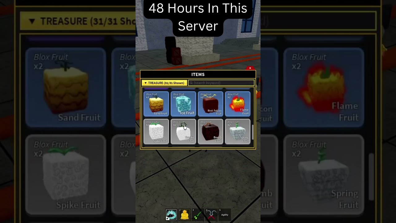 48 hours of AFK in Roblox Blox Fruits #shorts