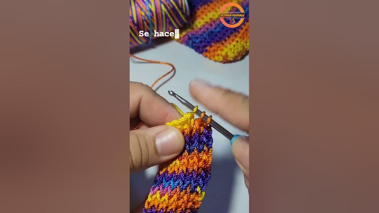 Correa para bolsos tejida con técnica de crochet tunecino 