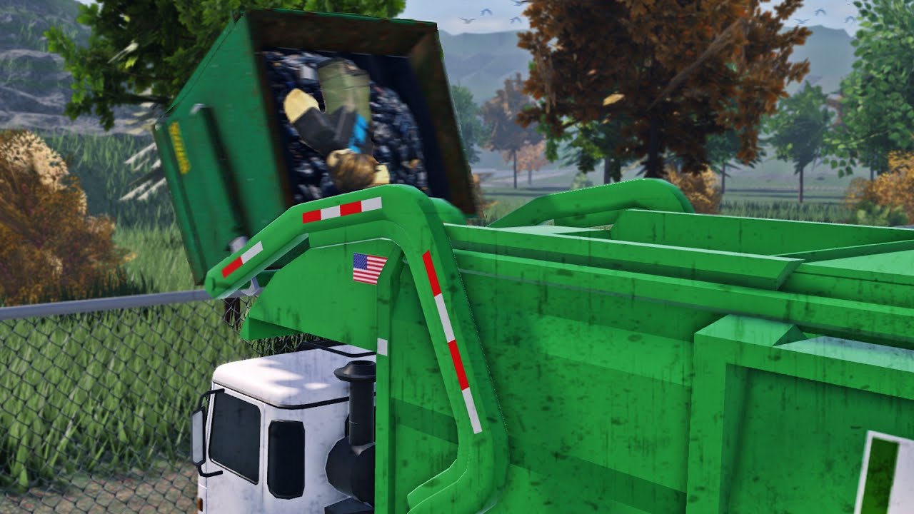Dumpster Diver CAUGHT in Front Loader Garbage Truck! (ER:LC)