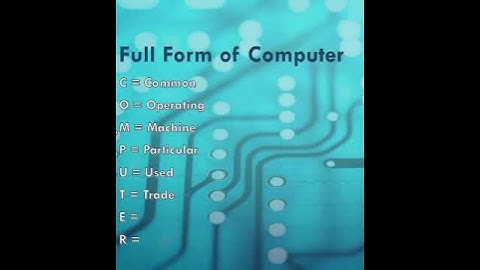 Full Form of Computer #shortvideo