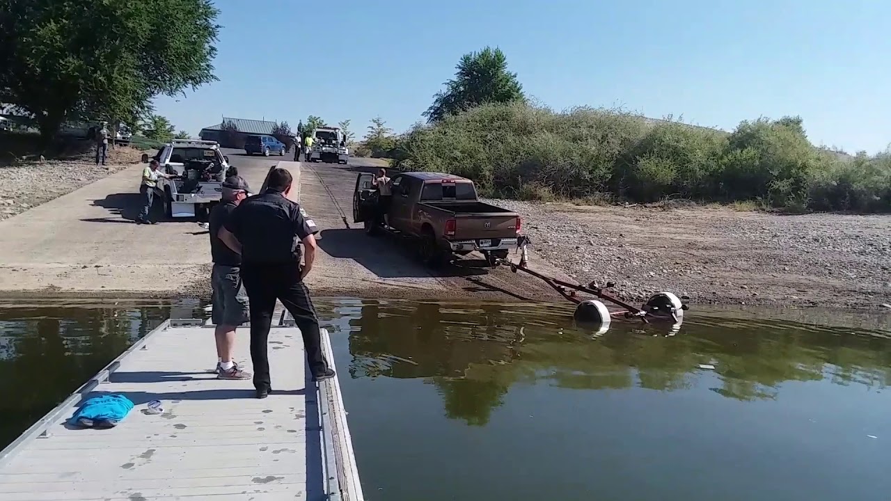 Boat ramp fail cummins under water p2 YouTube