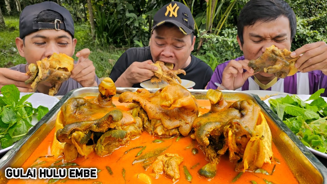 CICING DIDIEU TONG KAMANA 🤣 MUKBANG GULAI HULU EMBE + LALAPAN MENTAH, NGEUNAH