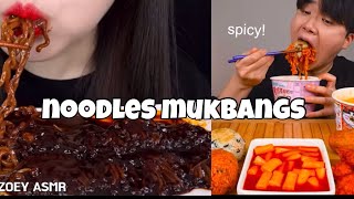 mukbangers consuming SPICY NOODLES