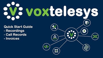Voxtelesys Portal Quick Start Guide - Recordings, Call Records, and Invoices