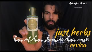 Just herbs | hair treatment mask | hair shampoo | hair oil review | hair treatment #justherbs