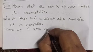 Prove that the set R of real numbers is uncountable.