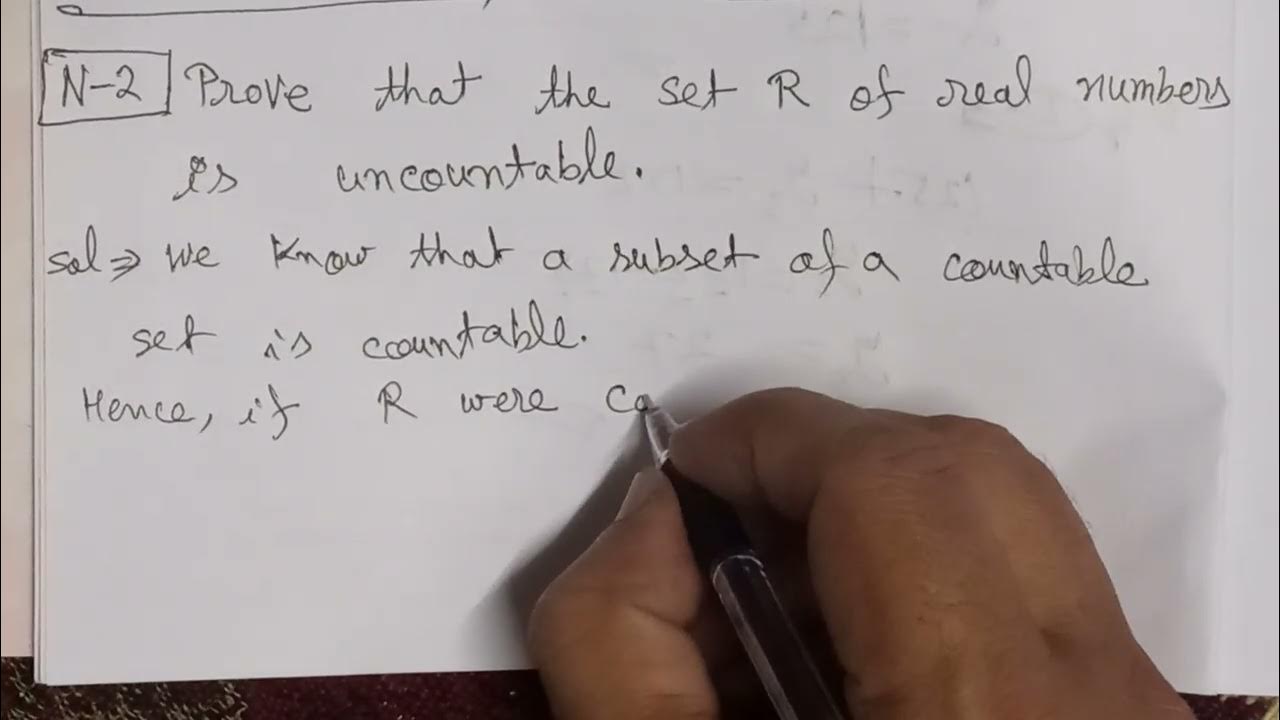 prove-that-the-set-r-of-real-numbers-is-uncountable-youtube