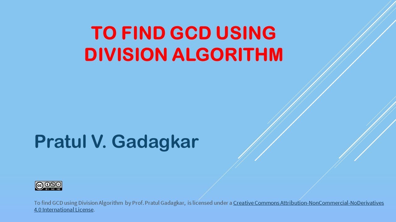 Lecture 3 - Integers GCD and Euclidean Algorithm - YouTube