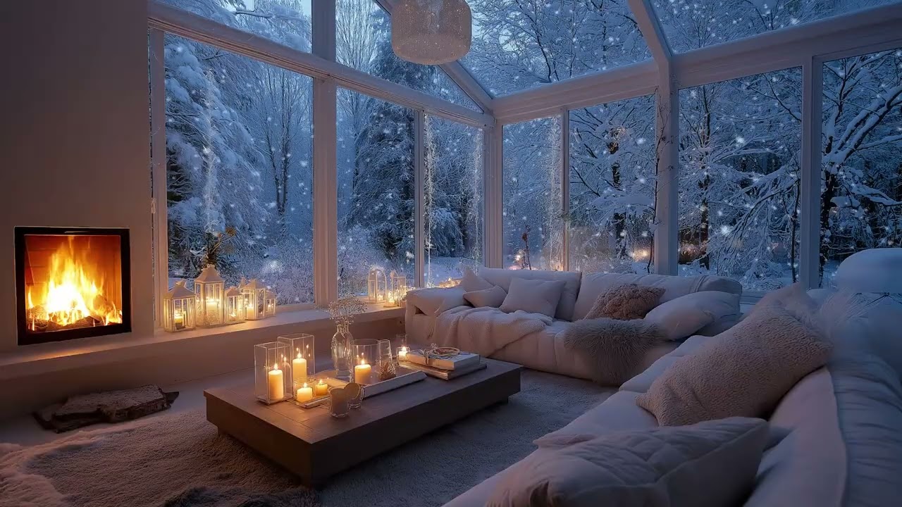 Winter Snowfall Piano ❄️ 3H Relaxing Music for Concentration, Study & Stress Relief