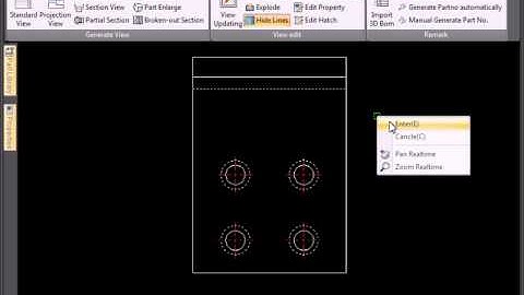 How to remove geometry from views in DRAFT mode in IRONCAD