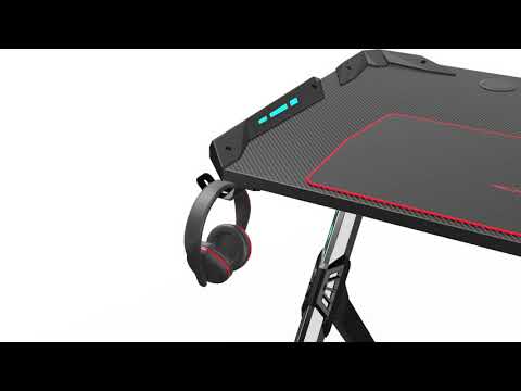 Стол для компьютера (для геймеров) Eureka R1 S с RGB подсветкой