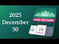 Daily Challenge Solitaire Solution December 30 2025