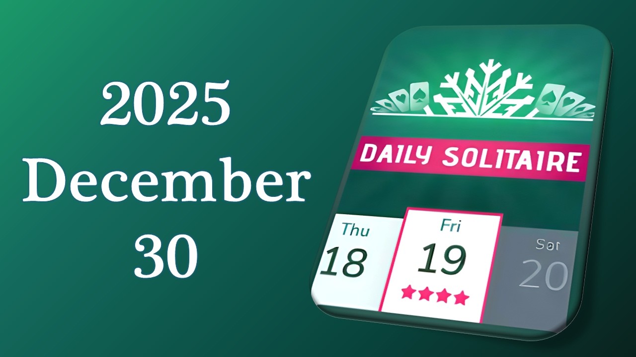 Daily Challenge Solitaire Solution December 30 2025