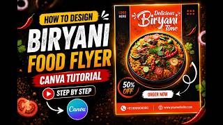 How to Design a Biryani Food Poster 🍛🔥 | Graphic Design Tutorial🎨