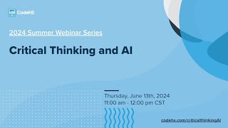 Critical Thinking and AI