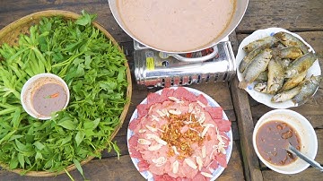 Lẩu Bò Nhúng Mắm Ruốc, Cá Rô Đồng Chiên Xù "Lai Rai" trên Sông Nước Miền Tây | Nét Quê #246