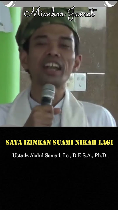 Ustadz Abdul Somad - Suami di izinkan Nikah lagi !! #short #shorts
