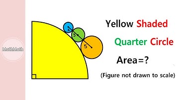 HOW TO: Find the Area of the Yellow Shaded Quarter Circle