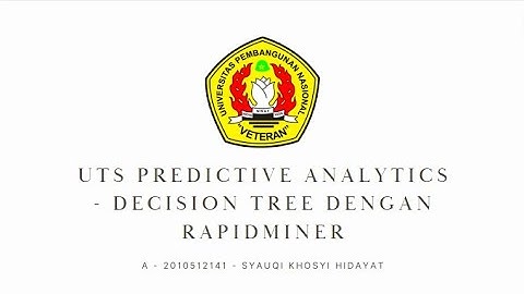 Decision Tree dengan RapidMiner