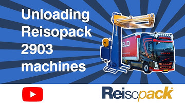 Unloading of Reisopack 2903 Stainless steel horizontal strapping machines.