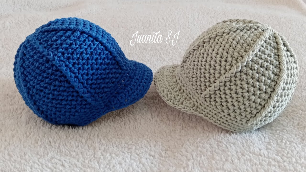 COMO HACER GORRO CROCHET CON VISERA.