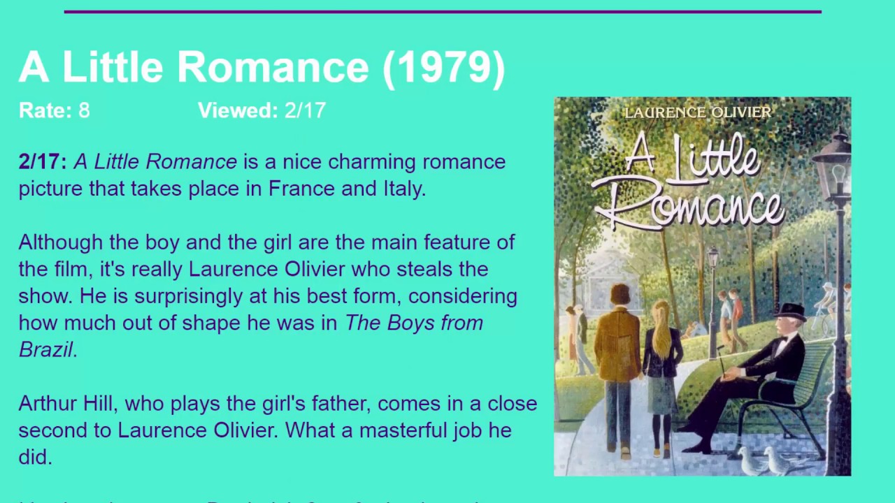 a little romance movie review