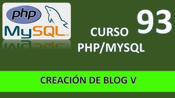 Curso PHP MySql. Creación de blog V con POO. Vídeo 93