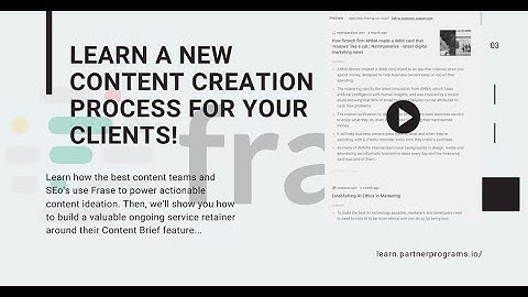 A new content creation process using Frase.io