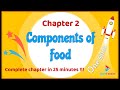 Class 6 chapter 2 components of food  one shot in 25 minutes   learnfatafat