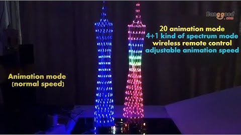 DIY LED Light Cube Canton Tower Suite Wireless Remote Control Electronic Kit - Banggood.com