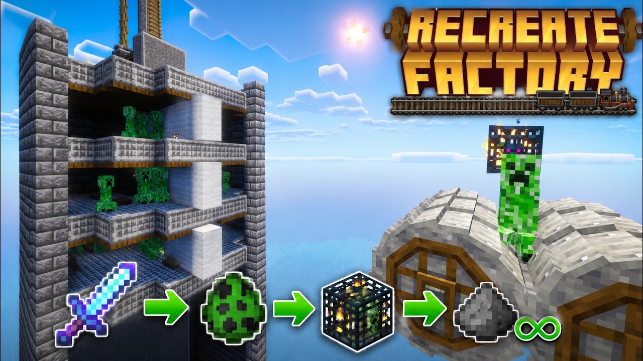 Ho Creato una Farm di Creeper! Polvere da Sparo INFINITA - Recreate Factory!