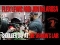 FLEX LEWIS & JON DELAROSA- SHOULDER DAY AT THE DRAGON'S LAIR! (FULL WORKOUT)