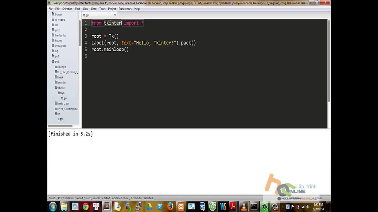 python tkinter 02 làm giao diện đầu tiên - YouTube