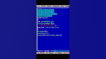 Draw lines in different colors in c graphics #shorts #short #dailyshorts