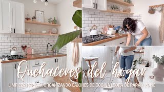 🧺 QUEHACERES DEL HOGAR | MI RUTINA SENCILLA + SOPA DE PAPA Y PORO 🍲 AMA DE CASA | CASA INFONAVIT