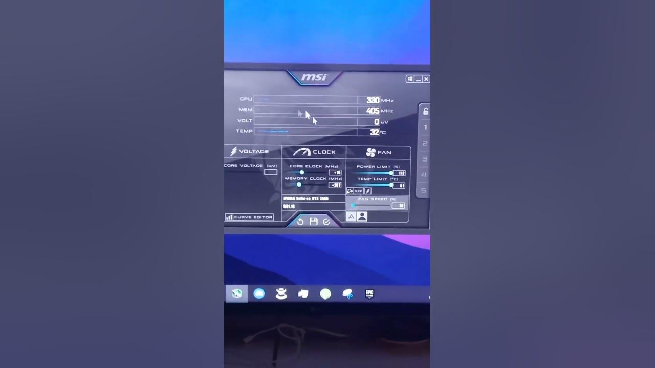 reset msi afterburner settings to default / restore your graphics card