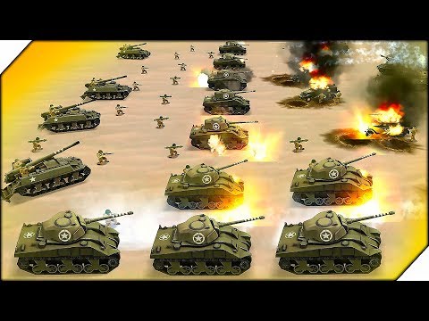 США НАСТУПАЕТ ТАНКАМИ - СИМУЛЯТОР Второй Мировой Войны WW2 Battle Simulator # 13 Стратегии