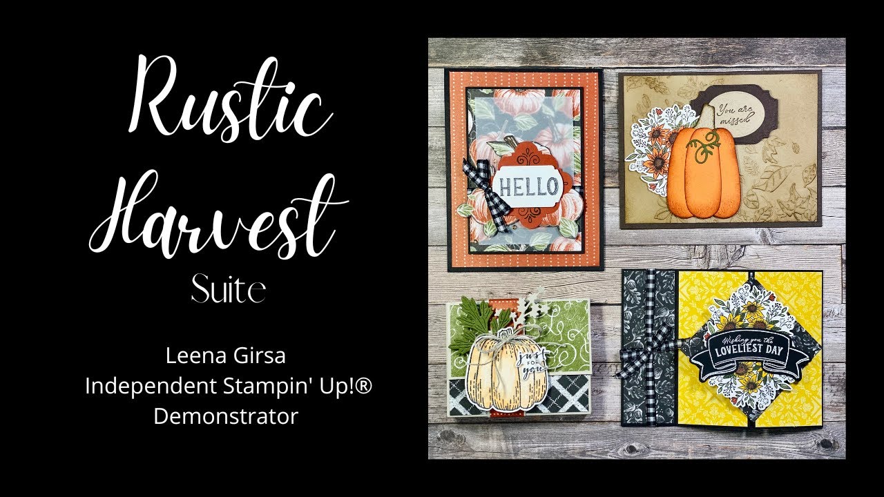 Three Cards for Fall plus a bonus Treat Box with the Rustic Harvest ...